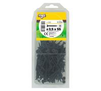 Vis plaque de platre tête trompette acier phosphalté noir Ø 3,5 x L 55 mm - Paquet de 150