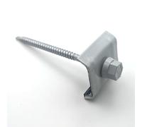 Vis pour bac acier et cavalier 6,3x100 mm RAL 7035 gris clair kit pour sommet de nervure par 20