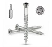 Vis pour terrasses, 5 x 80 mm, en acier inoxydable A2, boîte de 400 pièces