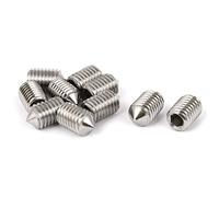 Vis SOURCING MAP 10Pcs M10x16mm filetage mâle Vis Pointeau Conique pour Poignée de Porte Vis Sans Tête Hexagonale Fixation