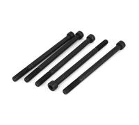 sourcing map 5pcs M10 x 150 mm Vis à Tête Cylindrique à Six Pans Creux Tête Hexagonale Boulon Demi Filetage en Acier Allié 12.9 Noir