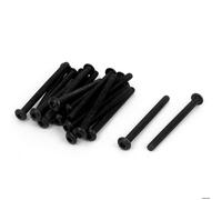 sourcing map M3 x 35 mm en acier allié à six pans creux vis à tête ronde noir 20 pcs
