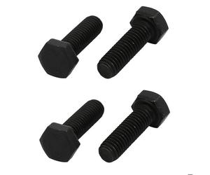Vis SOURCING MAP M5x16mm Grade 8,8 filetage à gauche filetées boulon à tête Hex noir 4Pcs