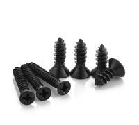 Vis taraudeuse, 100 pcs/lot M1.2 M 1.3 .4 .6 .7 .8 M2. Mini vis autotaraudeuse plate fraisée en acier au carbone noir (6 mm x pièces, .3)(8mm x100pcs,M1.7)