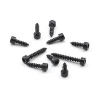 Vis taraudeuses, 15 à 50 pièces, vis autotaraudeuses tête hexagonale noire en acier au carbone, M2-M6 for haut-parleur audio (8 mm, M3 40 pièces)(5mm,M3 40pcs)
