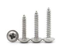 Vis taraudeuses ， 20/50/100/200 pièces M1.4 .7 M2.6 M3 .5 M4 M5 304 tête ronde croisée en acier inoxydable avec rondelle vis autotaraudeuse (6 mm. x50pcs)(4mm,M1.4 x200pcs)