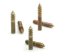 Vis taraudeuses, 20/50 pcs M4 M5 M6 M8 couleur zingué en acier au carbone boulons de suspension à double extrémité filetage vis autotaraudeuses fixation (20 pièces, x 40 mm)(20pcs,M6x35mm)