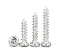 Vis taraudeuses ， 50/100/200/500 pièces autotaraudeuses à tête ronde en acier au carbone nickelé M1 .2 .4 .7 M2 .3(6 mm. (500 pièces))(4mm,M1.0 (500pcs))