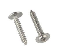 Vis taraudeuses ， 50pcs M1.4 .7 M2 .3 .6 M3 .5 M4 M5 304 tête ronde croisée en acier inoxydable avec rondelle vis autotaraudeuse (queue plate, 10MM_M2. X50PCS)(Sharp Tail,12MM-M2.3 X50PCS)