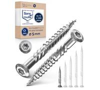 Vis terrasse inox A2 V2A vis à bois Torx TX fraisée bombée 5x40 mm - 250 pcs