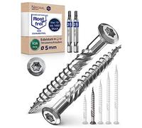 Vis terrasse inox A2 V2A vis à bois Torx TX fraisée bombée 5x50 mm - 1000 pcs
