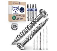 Vis terrasse inox A2 V2A vis à bois Torx TX fraisée bombée 5x60 mm - 1000 pcs