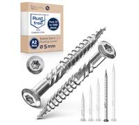 Vis terrasse inox A2 V2A vis à bois Torx TX fraisée bombée 5x70 mm - 500 pcs