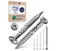 Vis terrasse inox A2 V2A vis à bois Torx TX fraisée bombée 5x80 mm - 800 pcs