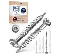 Vis terrasse inox A4 V4A vis à bois Torx TX fraisée bombée 5x70 mm - 500 pcs vis terrasse inox marine bois extérieur