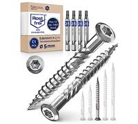 Vis terrasse inox C1 vis à bois Torx TX tête fraisée vis bois extérieur vis inox terrasse 5x5 mm - 1000 pcs