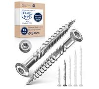Vis terrasse inox C1 vis à bois Torx TX tête fraisée vis bois extérieur vis inox terrasse 5x5 mm - 1000 pcs