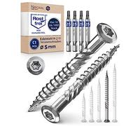 Vis terrasse inox C1 vis à bois Torx TX tête fraisée vis bois extérieur vis inox terrasse 5x5 mm - 1000 pcs
