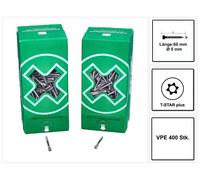SPAX Vis terrasse 5 x 60 mm Tête cylindrique T-STAR plus T25 Pointe CUT Inox A2 - 400 unités