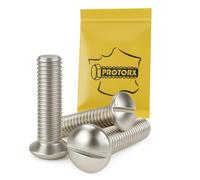 Vis Tete Fraisee Bombee Fendue M5 x 25mm : 20 Pcs Visserie Inox pour Ecrou Rondelle | Vis à Tête Fraisée Bombée Fendue Acier A2 | Metal Anti-Rouille - DIN 964 | Vis PROTORX