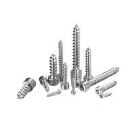 Vis tête hex creuse inox M2-M6, filet complet auto-taraudeuse | Boulon à six pans creux, pour assemblage mobilier et machines(M5x40mm 50Pcs)