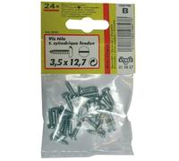 Vis tôle à tête cylindrique fendue - VYNEX - 4.19x25.4 mm - Acier zingué - Lot de 18