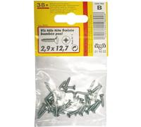 Vis tôle à tête fraisée bombée - Pozi - acier zingué - 3.50x15.9 mm