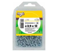 Vis tôle autoperceuse tête cylindrique cruci acier zingué Ø 3,9 x L 13 mm - Paquet de 250