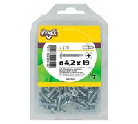 Vis tôle autoperceuse tête cylindrique cruci acier zingué Ø 4,2 x L 19 mm - Paquet de 170