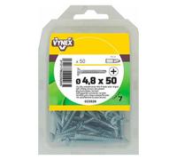 Vis tôle autoperceuse tête fraisée cruci acier zingué Ø 4,8 x L 50 mm - Paquet de 50