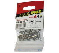 Vis tôle - VYNEX - Pozi - Inox A4 - 3.5 mm - 12 mm - Sachet de 26 pièces