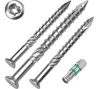 Vis torx T-INOX pour terrasse en acier trempé inoxydable C1 - 5 x 70 cm - Avec embout Wera TX 25 en acier inoxydable - AISI 410 martensitique