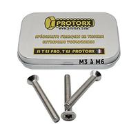 Vis Torx Tête Fraisée M6 x 50mm : Boîte 10 Pcs pour Rondelles Métal Écrou | Inox Acier A2 Anti-Rouille | DIN 965 | Boîte Rangement PROTORX