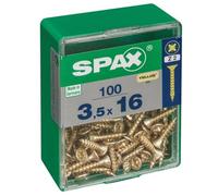 Lot de 100 vis acier tête fraisée pozidriv SPAX, Diam.3.5 mm x L.16 mm G