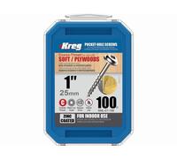 Vis zinc KREG 25 mm avec filetage grossier - Boite de 500 vis - SML-C1-500-INT
