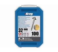 Vis zinc KREG 32 mm avec filetage grossier - Boite de 100 vis - SML-C125-100-INT