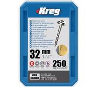 Vis zinc KREG 32 mm avec filetage grossier - Boite de 250 vis - SML-C125-250-INT G