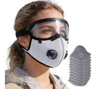 Visage anti-poussière - Revêtement anti-buée élastique confortable | Masque anti-poussière avec lunettes réglables pour homme et femme pour intérieur et extérieur Atelier jardinage travail