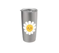 Visage mignon de fleur de marguerite heureuse Gobelet isotherme en acier inoxydable double paroi