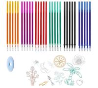 VisageVitalit 30 Pcs Mines Effaçables Multicolores, Mines de Rechange, Compatibles avec Legami, Pilot Frixion, 0.5mm