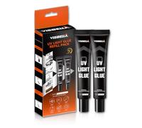Visbella Lot de 2 recharges de colle UV pour résine UV - Kit de soudure plastique liquide avec lumière, lampe UV non incluse - Colle de réparation pour métal, bois, céramique, verre, bijoux et plus