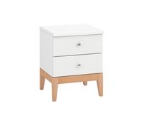Visby Table de chevet murale 2 tiroirs - Blanc
