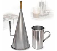 Viscosimètre À Entonnoir Marsh, Kit De Test De Viscosité De Boue Avec Tasse À Mesurer De 946 Ml, Orifice En Laiton 4,7 Mm, Maillage 1,6 Mm (12 Mailles), Adapté Aux Champs Pétrolifères
