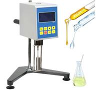 Viscosimètre rotatif numérique, testeur de fluidimètre de viscosité de laboratoire avec écran LCD et 4 rotors pour la mesure de la peinture et de la viscosité liquide