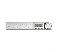 Viseur d'angle numérique précis de 0 à 360 degrés - Équerre de menuisier robuste en acier inoxydable avec fonction Hold - Idéal pour scie de table et décoration - Pied magnétique et règle - 17,8 cm