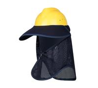 Visière de casque de protection, respirante, résistante aux UV, filet réglable, protection solaire avec protection de la nuque, pour l'été, le chantier, le travail en plein air, le cyclisme, la pêche