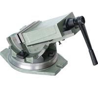 Visière de machine en fonte pour charges lourdes, largeur des mâchoires 100 mm, pied pivotant à 360°, mâchoires de haute précision