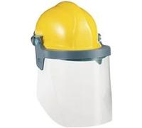 Visière de protection SV9AC SUPERVIZOR™ en acétate incolore - HONEYWELL - 1002307 Visière : transparente (incolore) ; arceau/cadre : gris ; casque montré : jaune