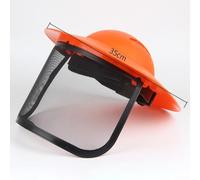 Visière de sécurité réglable en maille transparente pour tâches de tonte de pelouse, design anti-éclaboussures, construction en PVC PP, pour travaux de jardinage, noir (A)