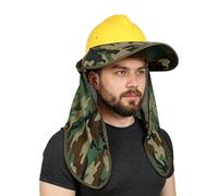 Visière pour casque de chantier, respirant, résistant aux UV, filet réglable, protection solaire avec protection de la nuque, pour l'été, le chantier, le travail en plein air, le cyclisme, la pêche